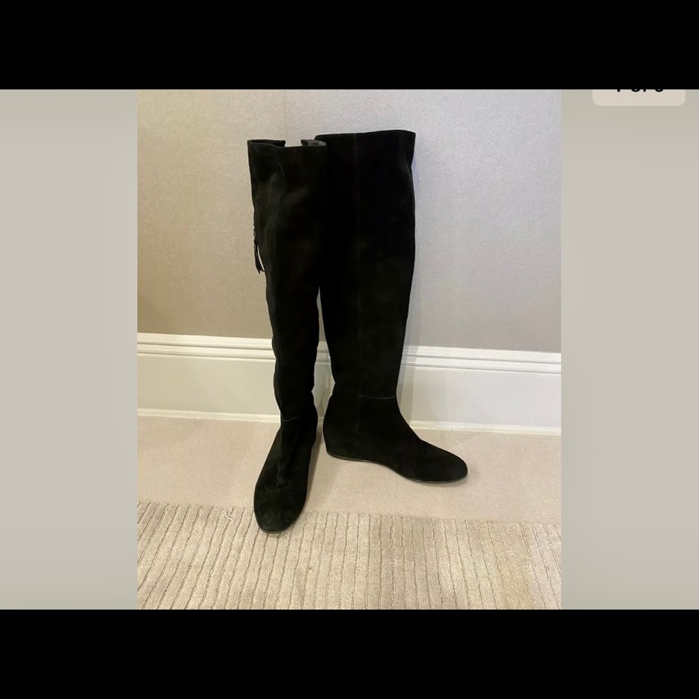 Stuart Weitzman Black Suede Boots